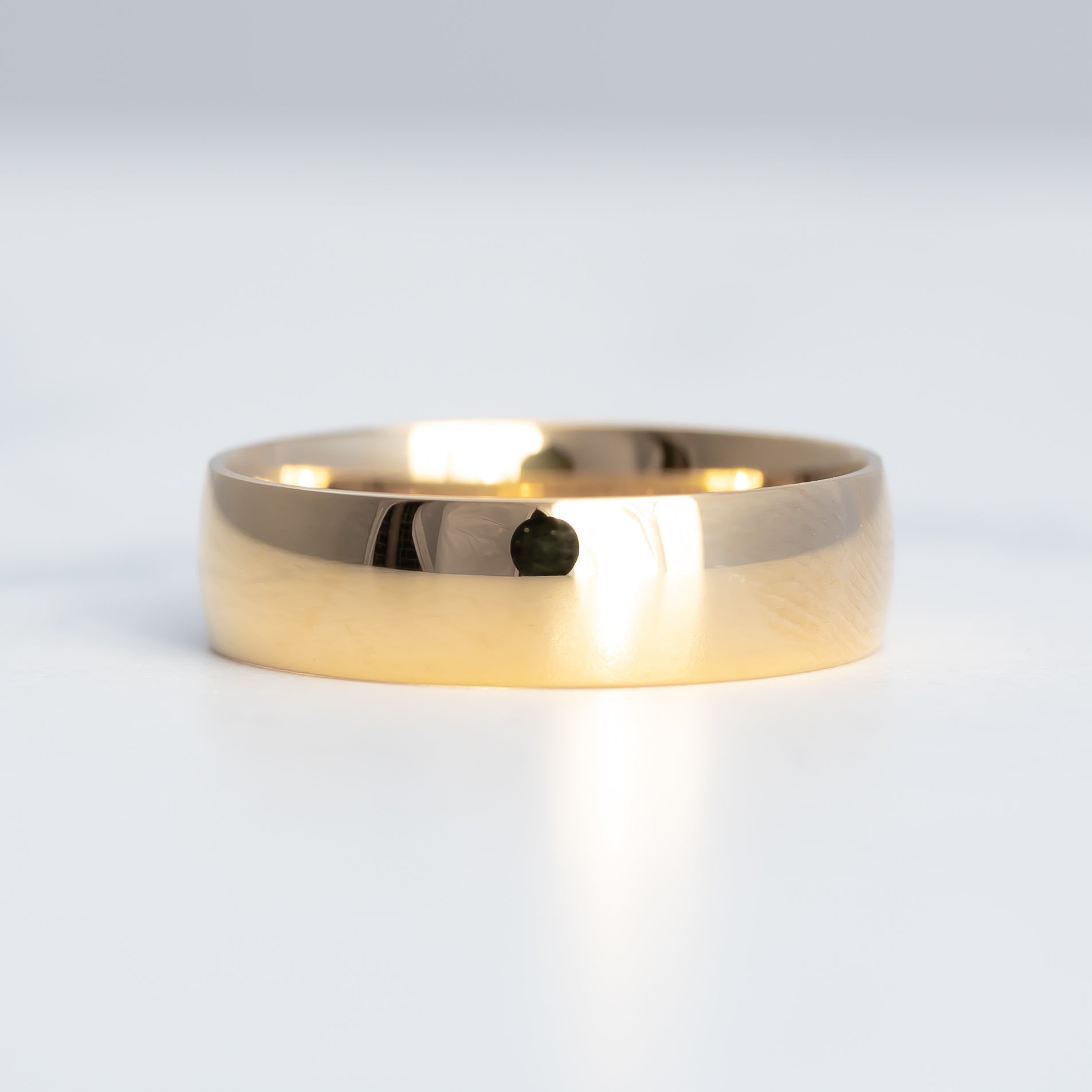 Convex Men's Wedding Band – Domed Gold Ring Raelyn Rose Jewellery