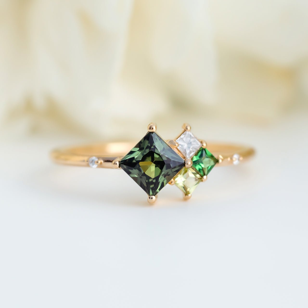 Forest Cluster Ring - 0.59ct Sapphire - Rings - Raelyn Rose Jewellery