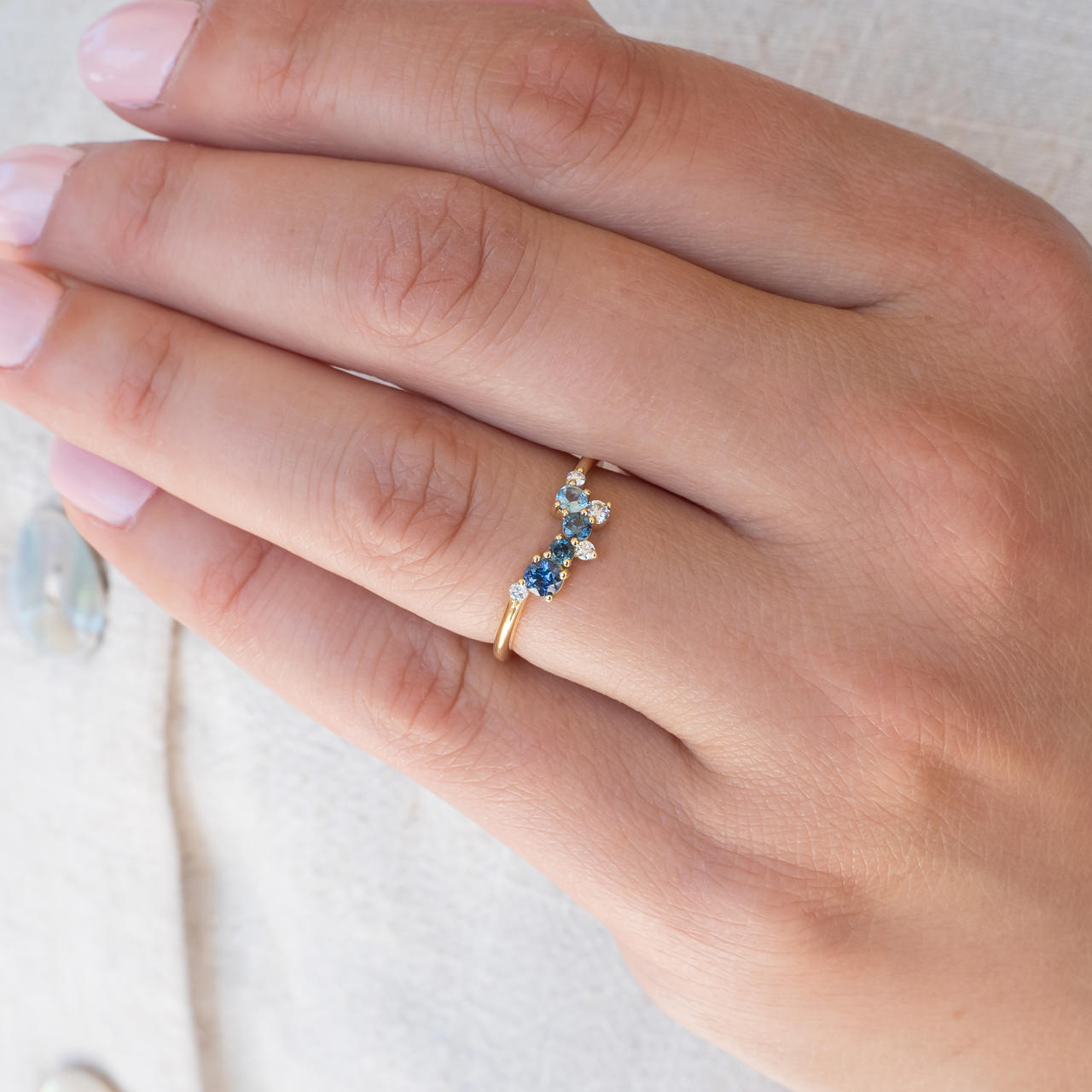 Seaside Cluster Ring - Rings - Raelyn Rose Jewellery
