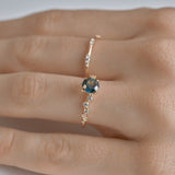 Sage Ring - 1.03ct Round Sapphire - Rings - Raelyn Rose Jewellery