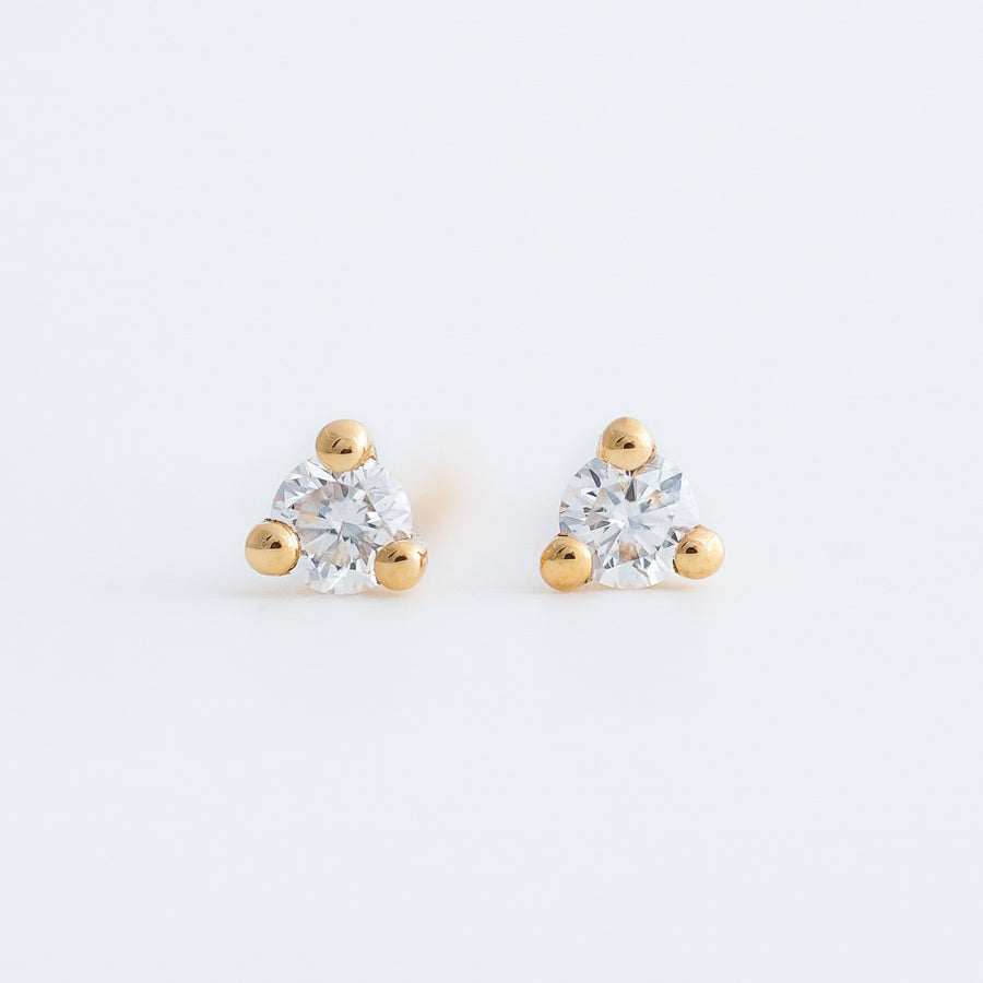 Mini Earrings - 2mm Round Diamond