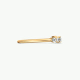 V406 - Wedding Band Of Pear & Round Brilliant Stones