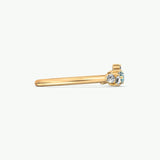 V437 - Cluster Ring Of Pear & Round Stones