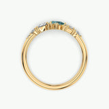 V437 - Cluster Ring Of Pear & Round Stones