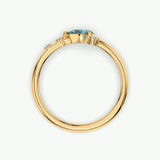 V440 - Dainty Cluster Of Pear & Round Brilliant Stones