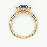 V446 - Halo Ring Of Round Brilliant Stones