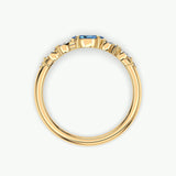 V464 - Cluster Ring Of Marquise & Round Brilliant Stones