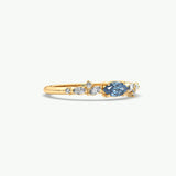 V464 - Cluster Ring Of Marquise & Round Brilliant Stones
