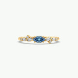 V464 - Cluster Ring Of Marquise & Round Brilliant Stones