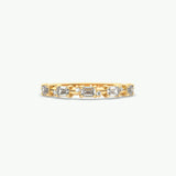 V518 -  Scattered Serenity Ring Of Emerald & Round Diamonds
