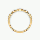 V519 - Scattered Serenity Ring Of Oval & Round Diamonds