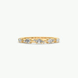 V519 - Scattered Serenity Ring Of Oval & Round Diamonds