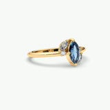 V555 - Halo Cluster Ring Of Marquise & Round Brilliant Stones