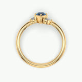 V555 - Halo Cluster Ring Of Marquise & Round Brilliant Stones