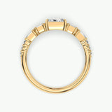 V569 - Taper Ring Of Emerald Stones