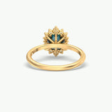 V737 - Tapered Halo Ring Of Round Stones