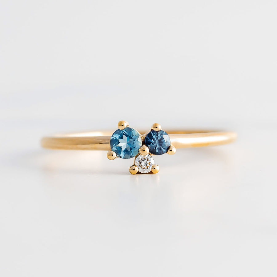 Blue Blossom Cluster Ring - Rings - Raelyn Rose Jewellery