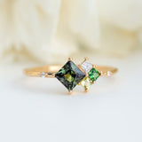 Forest Cluster Ring - 0.59ct Sapphire - Rings - Raelyn Rose Jewellery