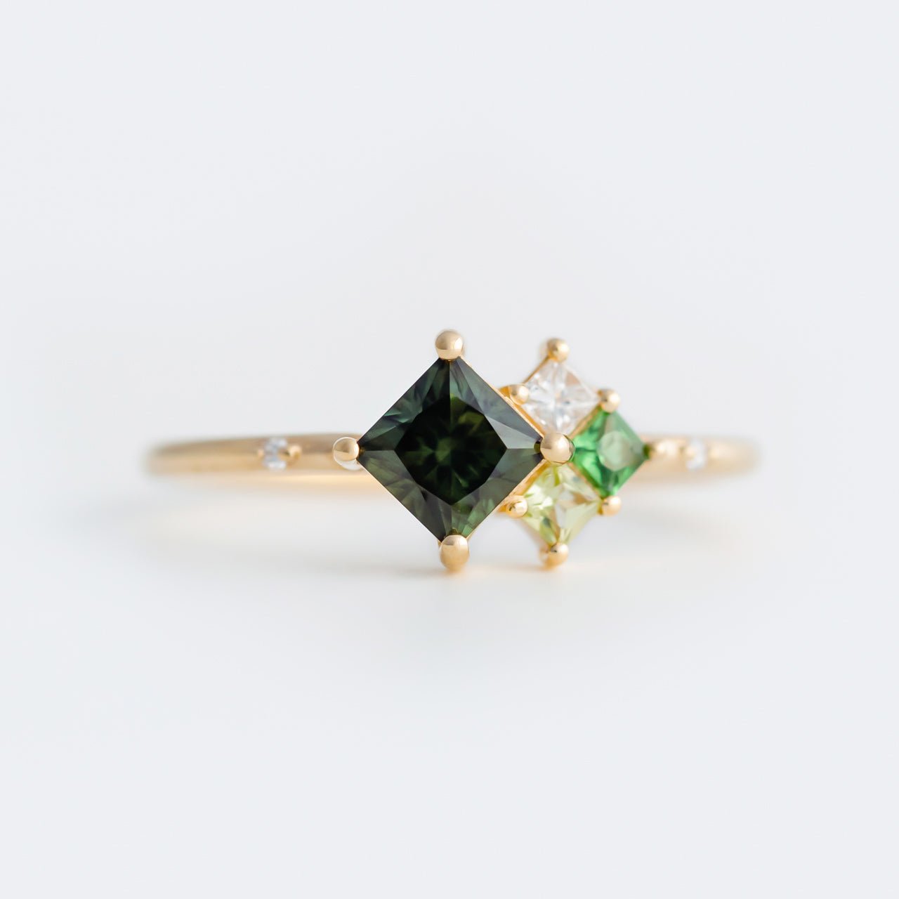 Forest Cluster Ring - 0.73ct Sapphire - Rings - Raelyn Rose Jewellery