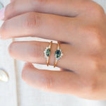 Half Lunar Ring - 0.65ct Oval Sapphire - Rings - Raelyn Rose Jewellery