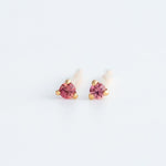 Mini Earrings - 1.5mm Pink Sapphire - Earrings - Raelyn Rose Jewellery