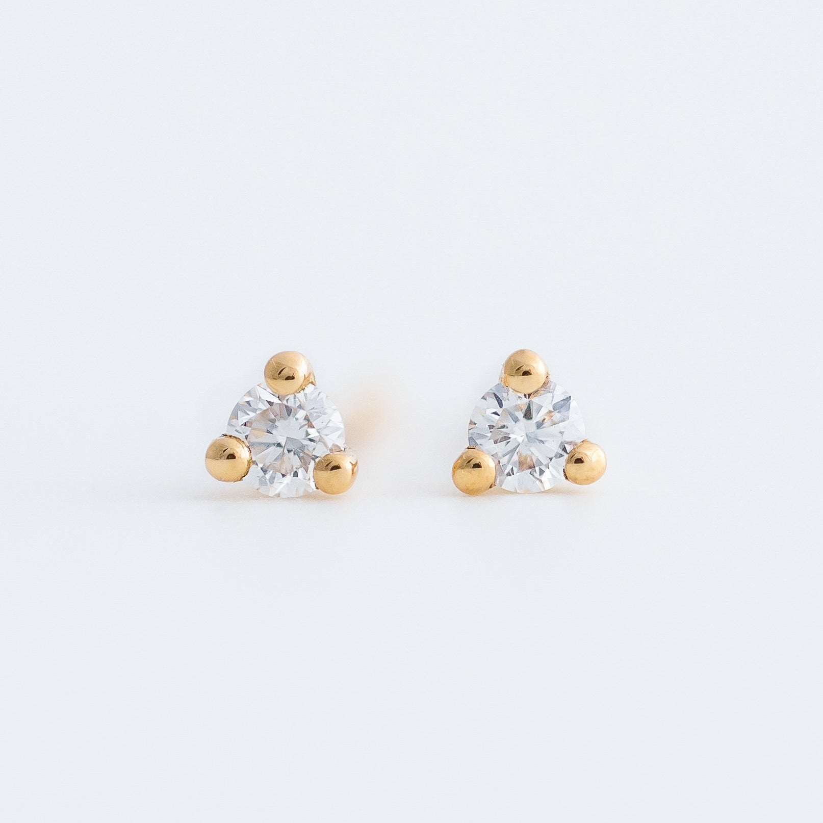 Mini Earrings - 2mm Round Diamond - Earrings - Raelyn Rose Jewellery