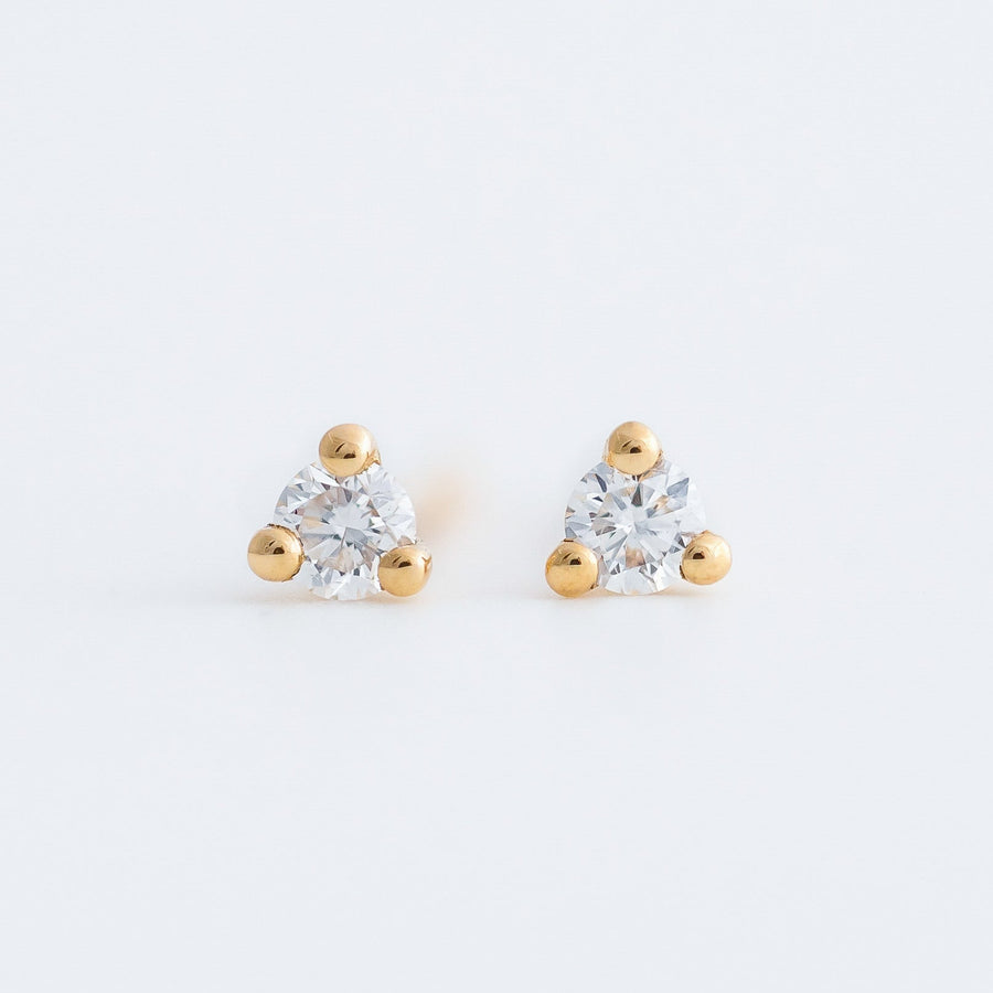Mini Earrings - 2mm Round Diamond - Earrings - Raelyn Rose Jewellery