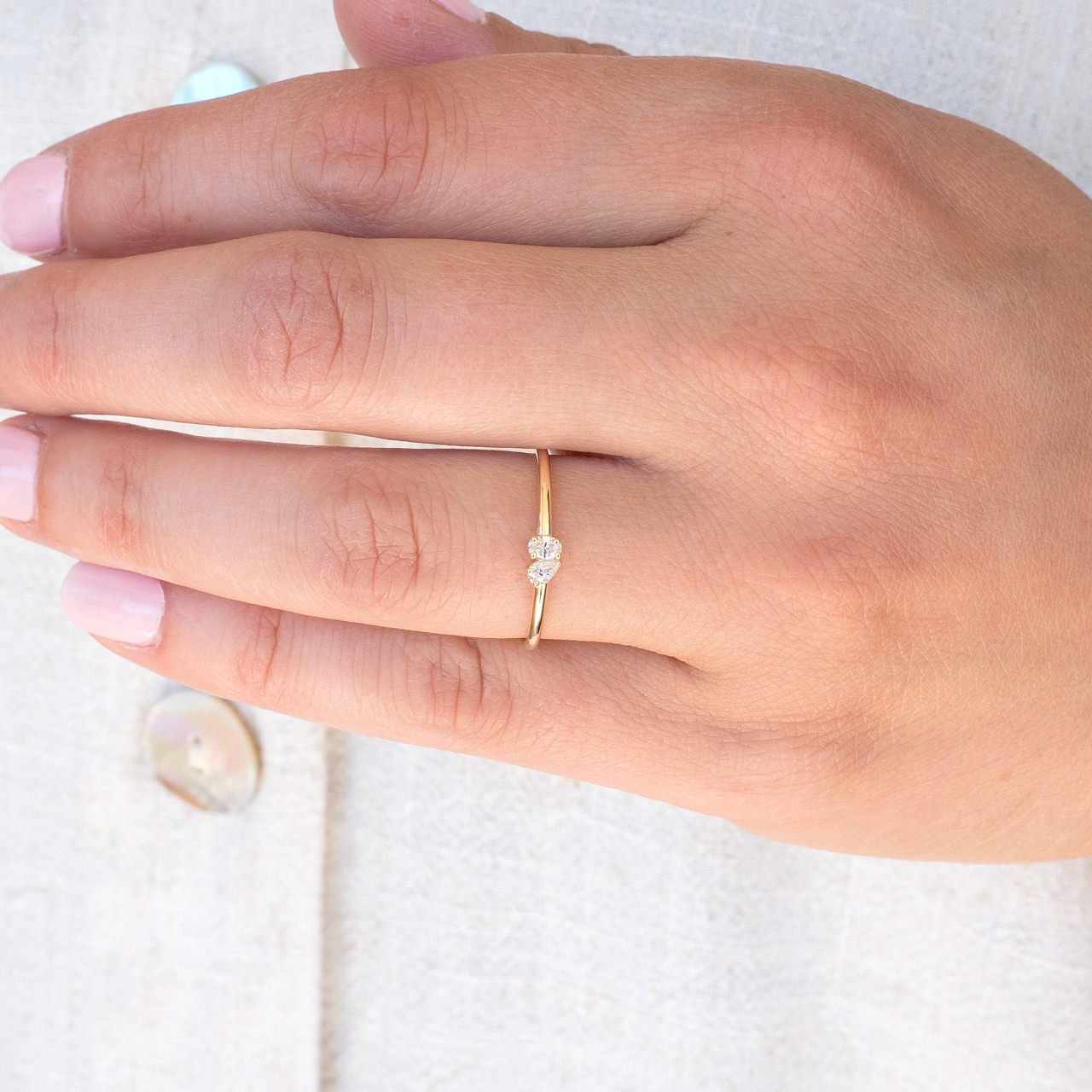 Mini Toi Et Moi Ring - Rings - Raelyn Rose Jewellery