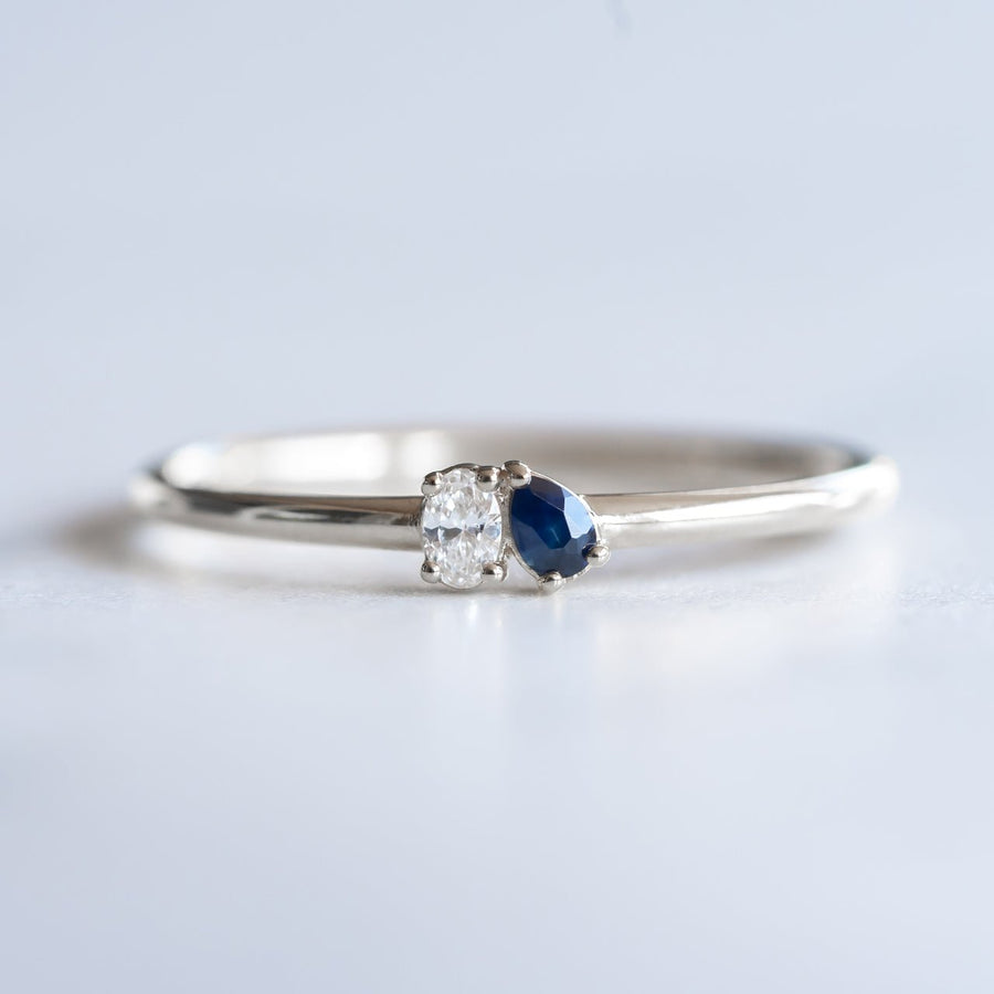 Mini Toi Et Moi Ring - Sapphire - Rings - Raelyn Rose Jewellery