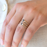 Mini Toi Et Moi Ring - Sapphire - Rings - Raelyn Rose Jewellery