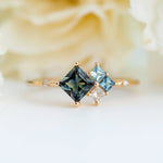Ocean Cluster Ring - 0.55ct Sapphire - Rings - Raelyn Rose Jewellery