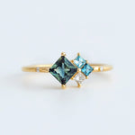 Ocean Cluster Ring - 0.55ct Sapphire - Rings - Raelyn Rose Jewellery