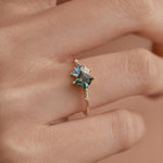 Ocean Cluster Ring - 0.55ct Sapphire - Rings - Raelyn Rose Jewellery