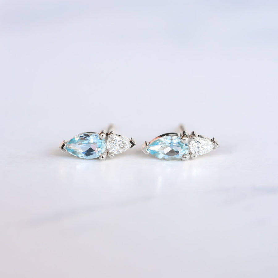 Petal Earrings - Aquamarine - Earrings - Raelyn Rose Jewellery