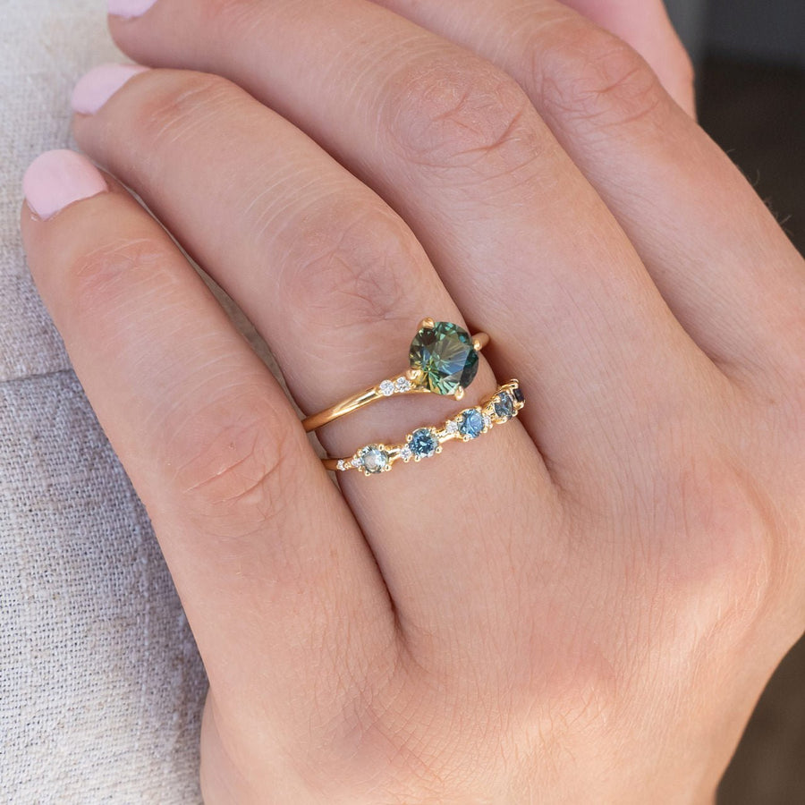 Scattered Serenity Ring - Round Sapphires - Rings - Raelyn Rose Jewellery