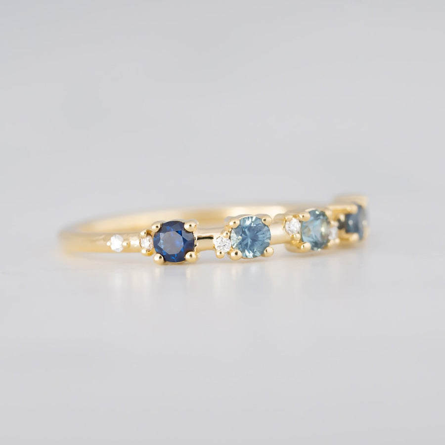 Scattered Serenity Ring - Round Sapphires - Rings - Raelyn Rose Jewellery