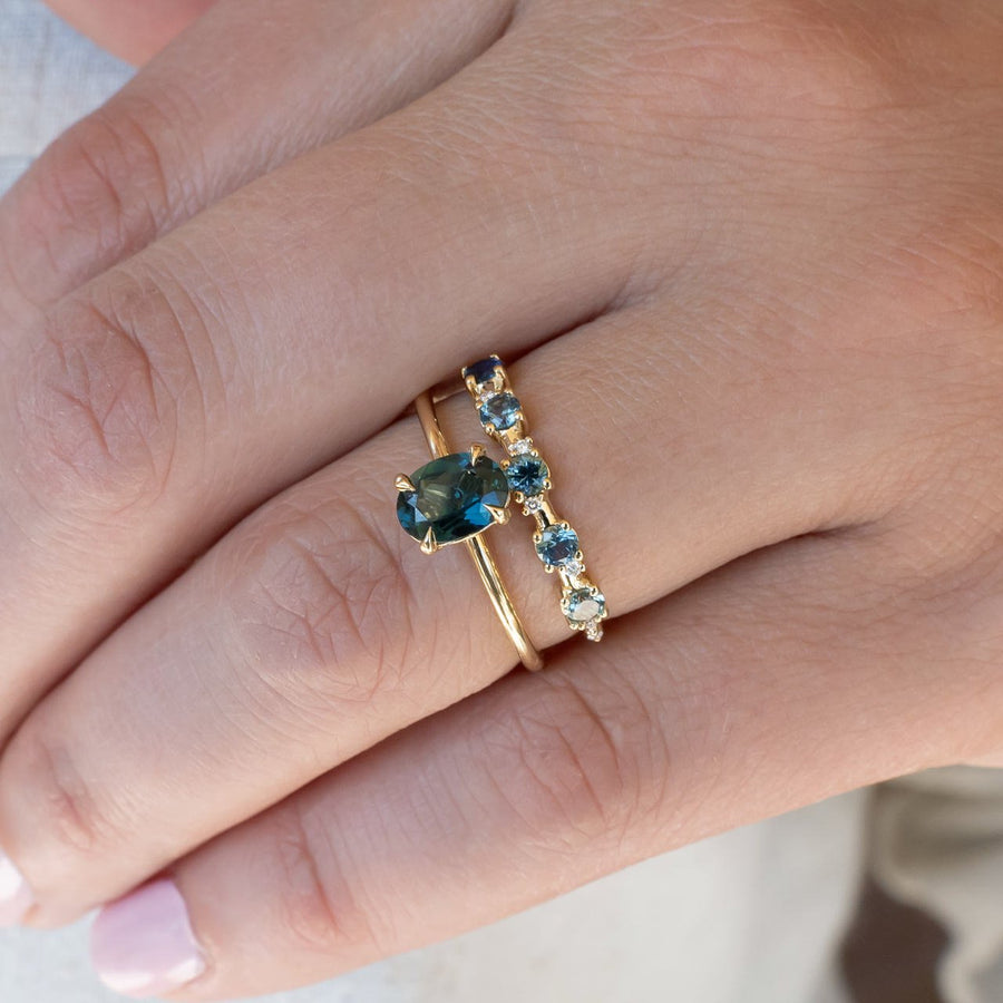 Scattered Serenity Ring - Round Sapphires - Rings - Raelyn Rose Jewellery