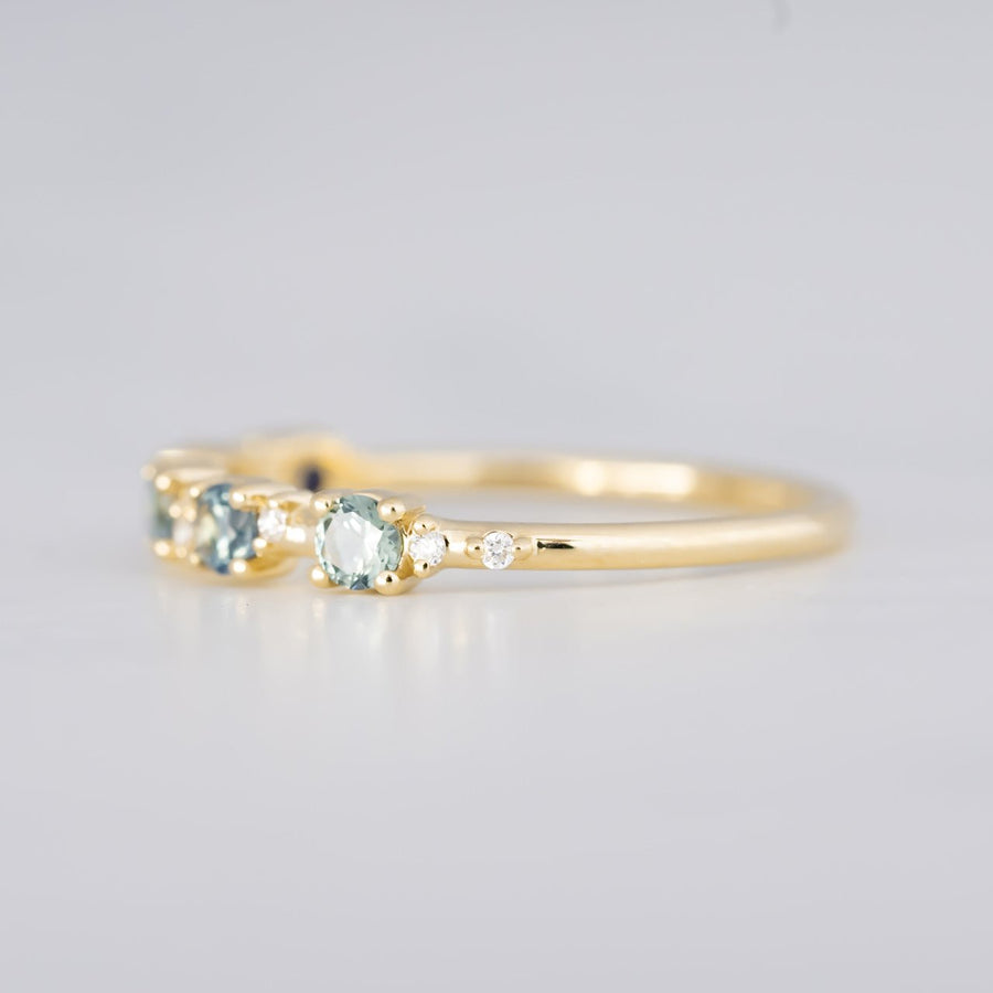 Scattered Serenity Ring - Round Sapphires - Rings - Raelyn Rose Jewellery