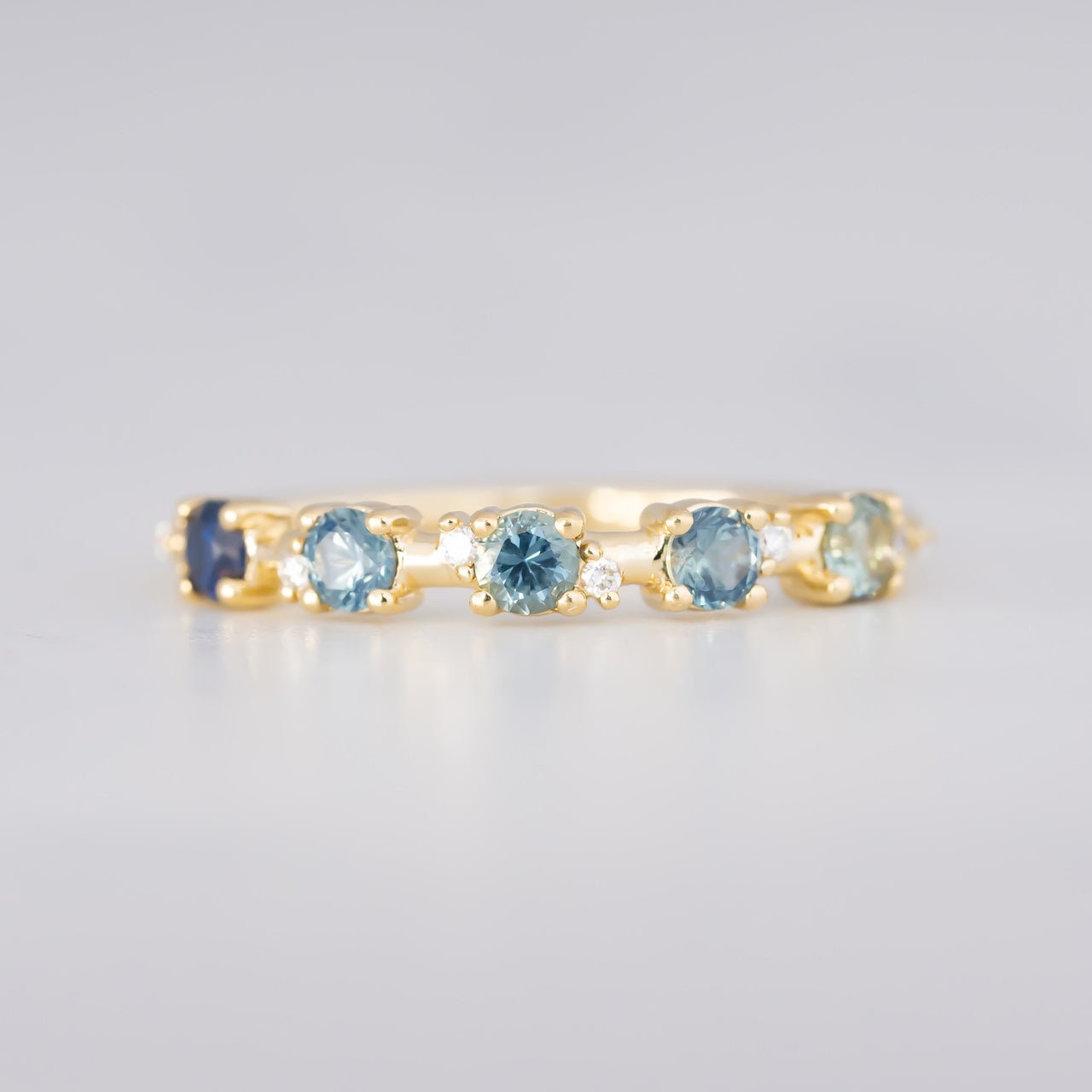 Scattered Serenity Ring - Round Sapphires - Rings - Raelyn Rose Jewellery