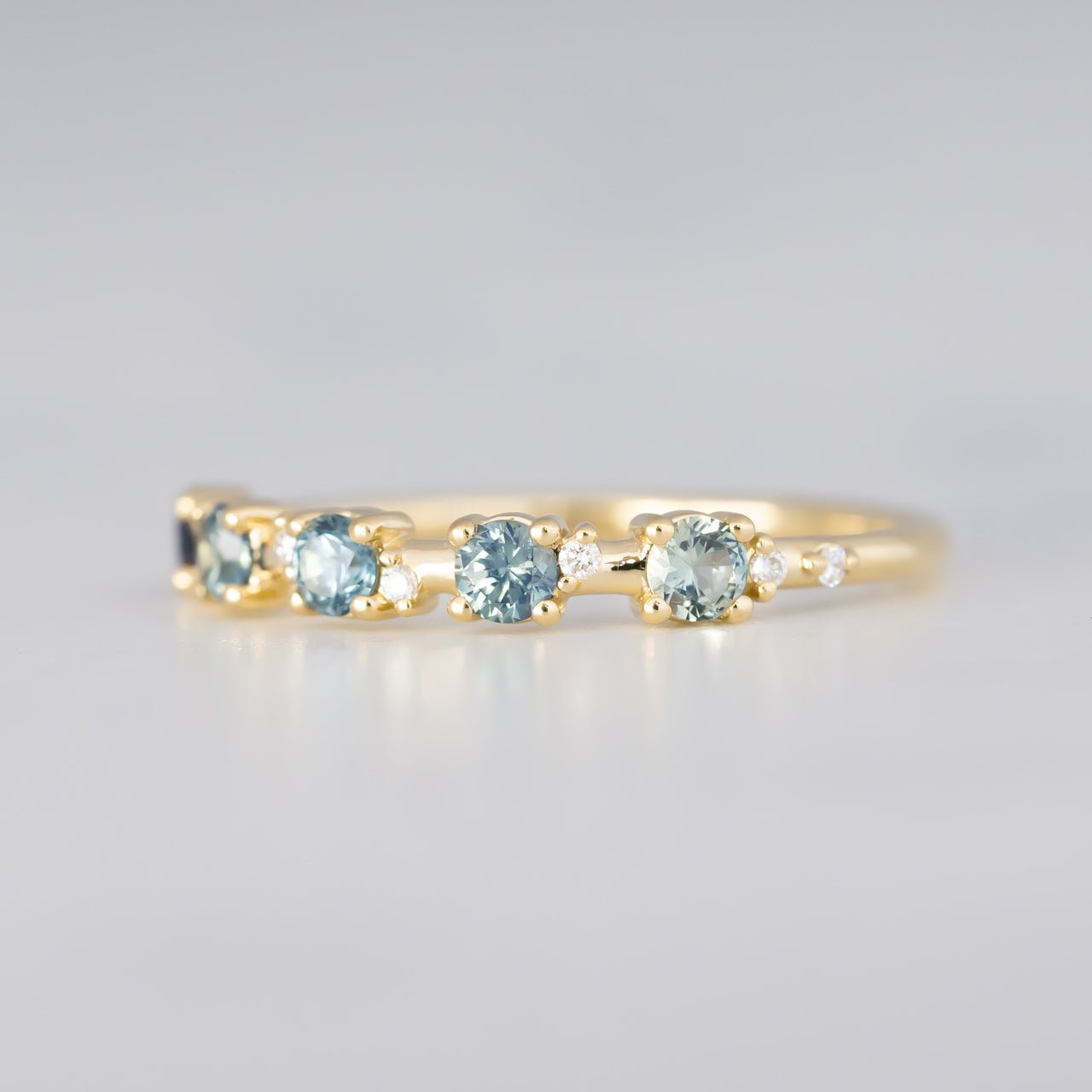 Scattered Serenity Ring - Round Sapphires - Rings - Raelyn Rose Jewellery