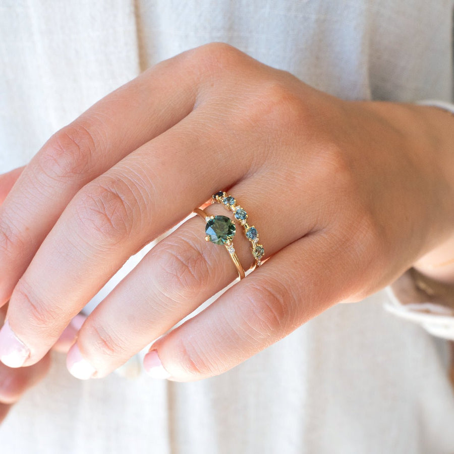 Scattered Serenity Ring - Round Sapphires - Rings - Raelyn Rose Jewellery