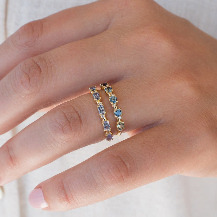 Scattered Serenity Ring - Round Sapphires - Rings - Raelyn Rose Jewellery