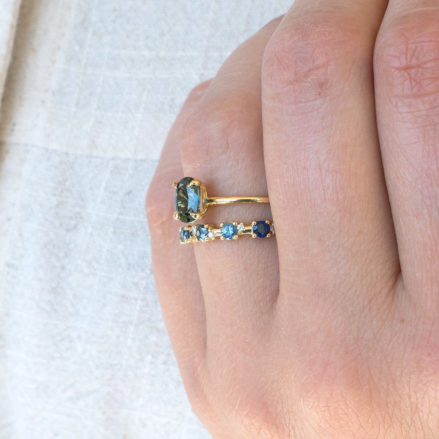 Starlight Ring - 0.92ct Oval Sapphire - Rings - Raelyn Rose Jewellery