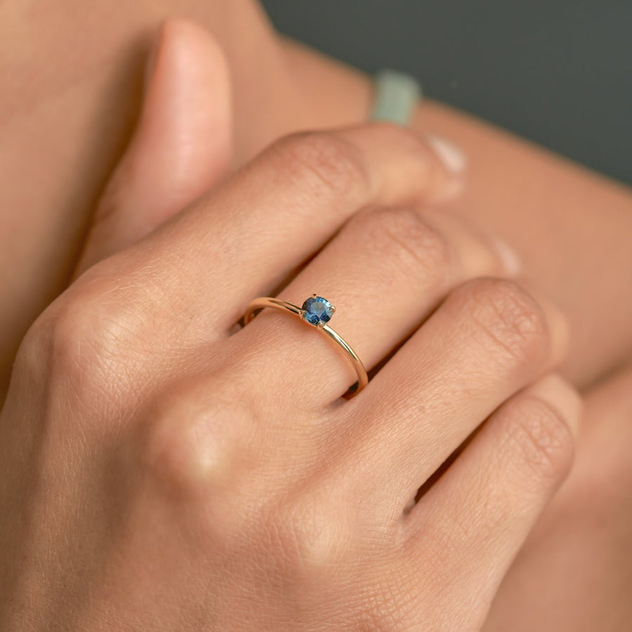 Starlight Ring - 4mm Sapphire - Rings - Raelyn Rose Jewellery