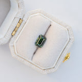 LSKU001: Australian Sapphire, 1.06ct Emerald Cut, Green Parti