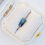 LSKU008: Australian Sapphire, 0.81ct Coffin Cut, Green/Yellow/Blue Parti
