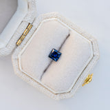 LSKU009: Australian Sapphire, 0.48ct Square Cut, Deep Blue