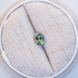 LSKU016: Australian Sapphire, 0.84ct Oval Cut, Green/Yellow/Teal Parti