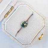 LSKU021: Australian Sapphire, 0.49ct Round Cut, Yellow/Green/Teal Parti