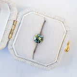 LSKU021: Australian Sapphire, 0.49ct Round Cut, Yellow/Green/Teal Parti